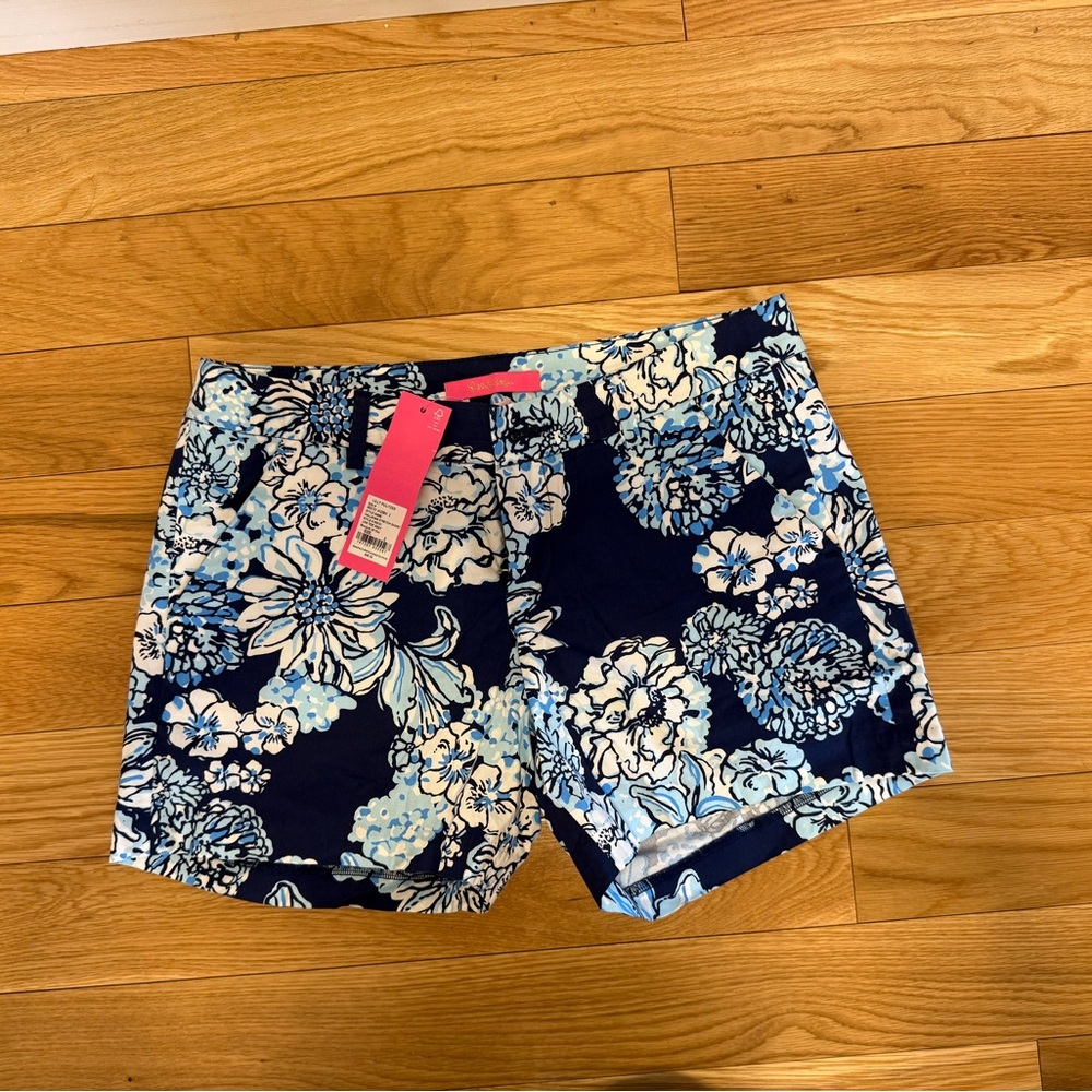 Lilly Pulitzer NWT Floral Blue Women's Shorts